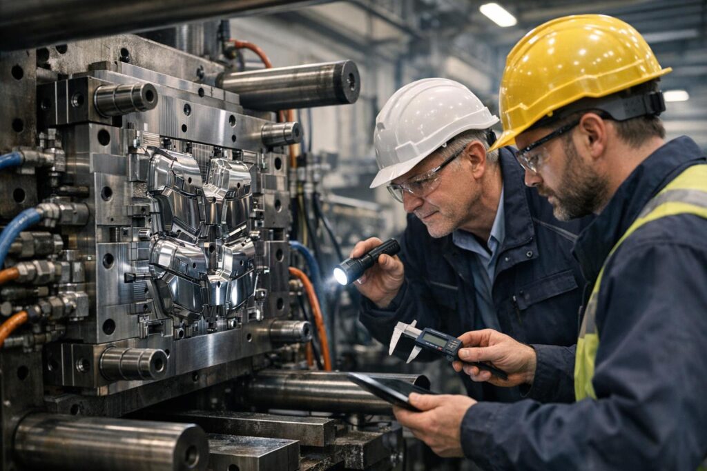Guía de las partes de un molde de inyección de plástico industrial.jpg